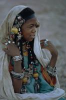A Berber woman wears her prized silver jewelry at a friend’s wedding.