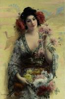 Joseph Faust (French b. 1868) - Fleurs de Japon